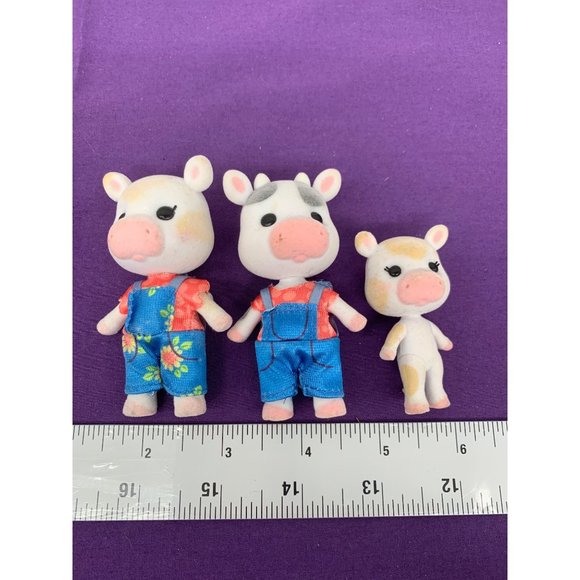 Sunny Days Entertainment, Honey Bee Acres Rainbow Ridge Three Flocked Cows Toys - Picture 1 of 7